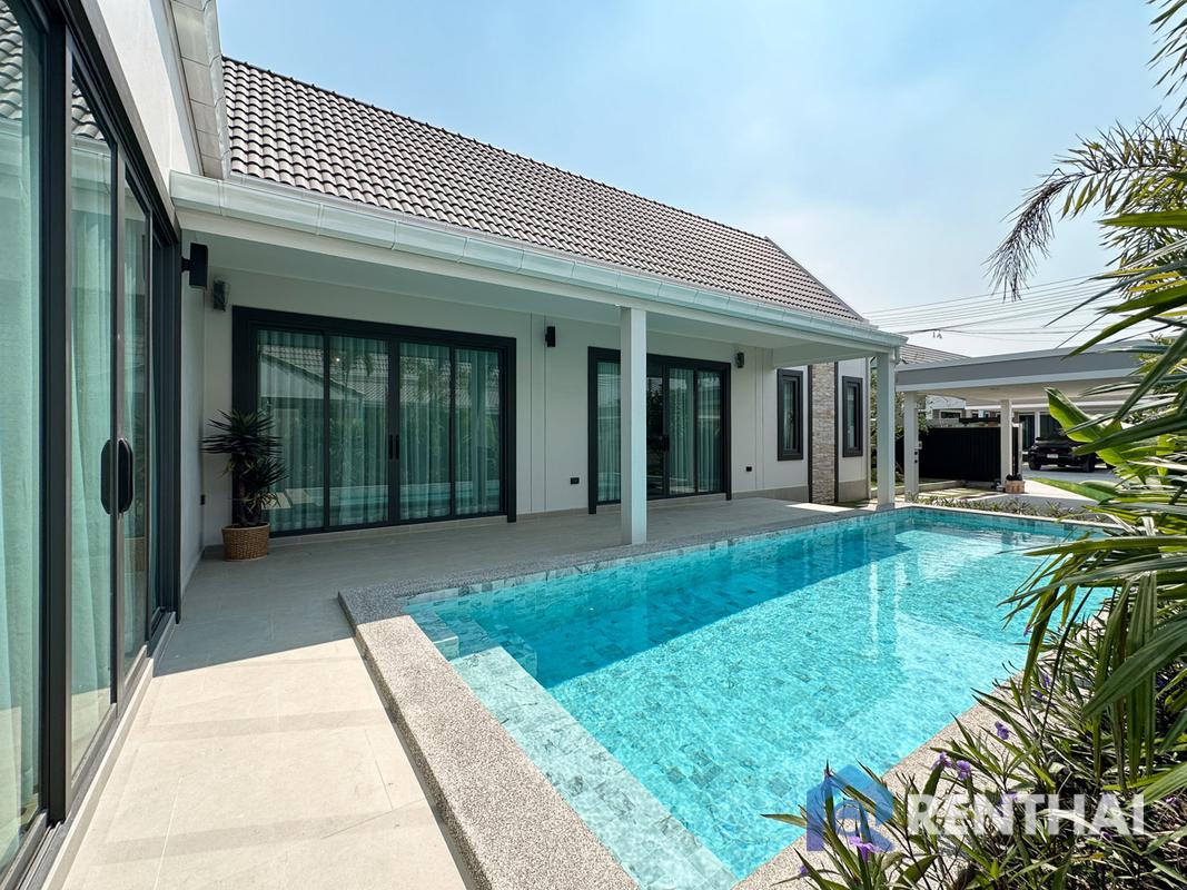 ขายบ้านพัทยา บางแสน ชลบุรี สัตหีบ : บ้านเดี่ยวชั้นเดียวสไตล์อเมริกัน