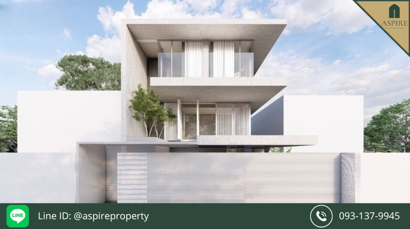 For SaleHouseSukhumvit, Asoke, Thonglor : [For Sale] Prime Location, New 3-Storey Detached House, Luxury Design with Swimming Pool. Soi Pridi Banomyong 26