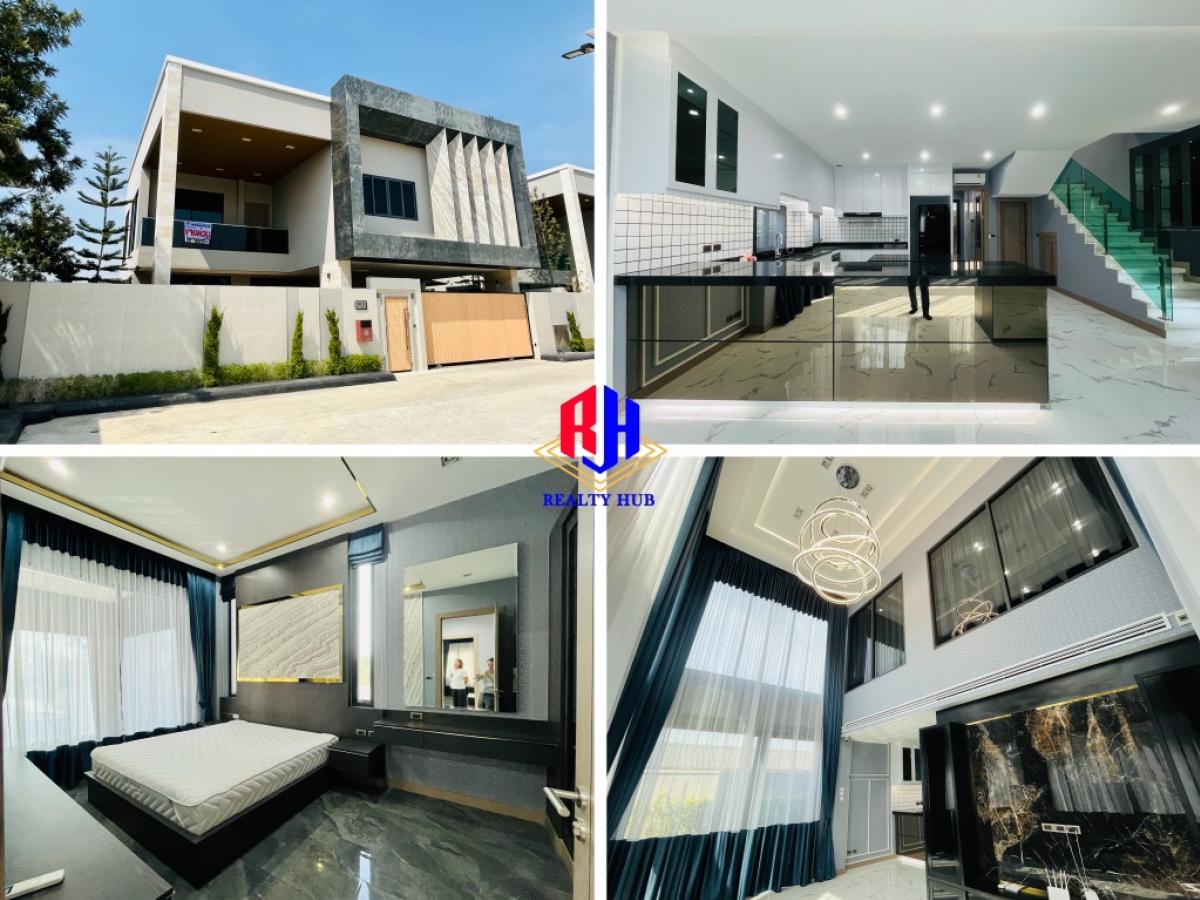 For SaleHousePattaya, Bangsaen, Chonburi : Machaner Van, Pattaya, Madcha Nirvana, new house, Built in+Solar Cell, nearly 2 million, more beautiful than angels.