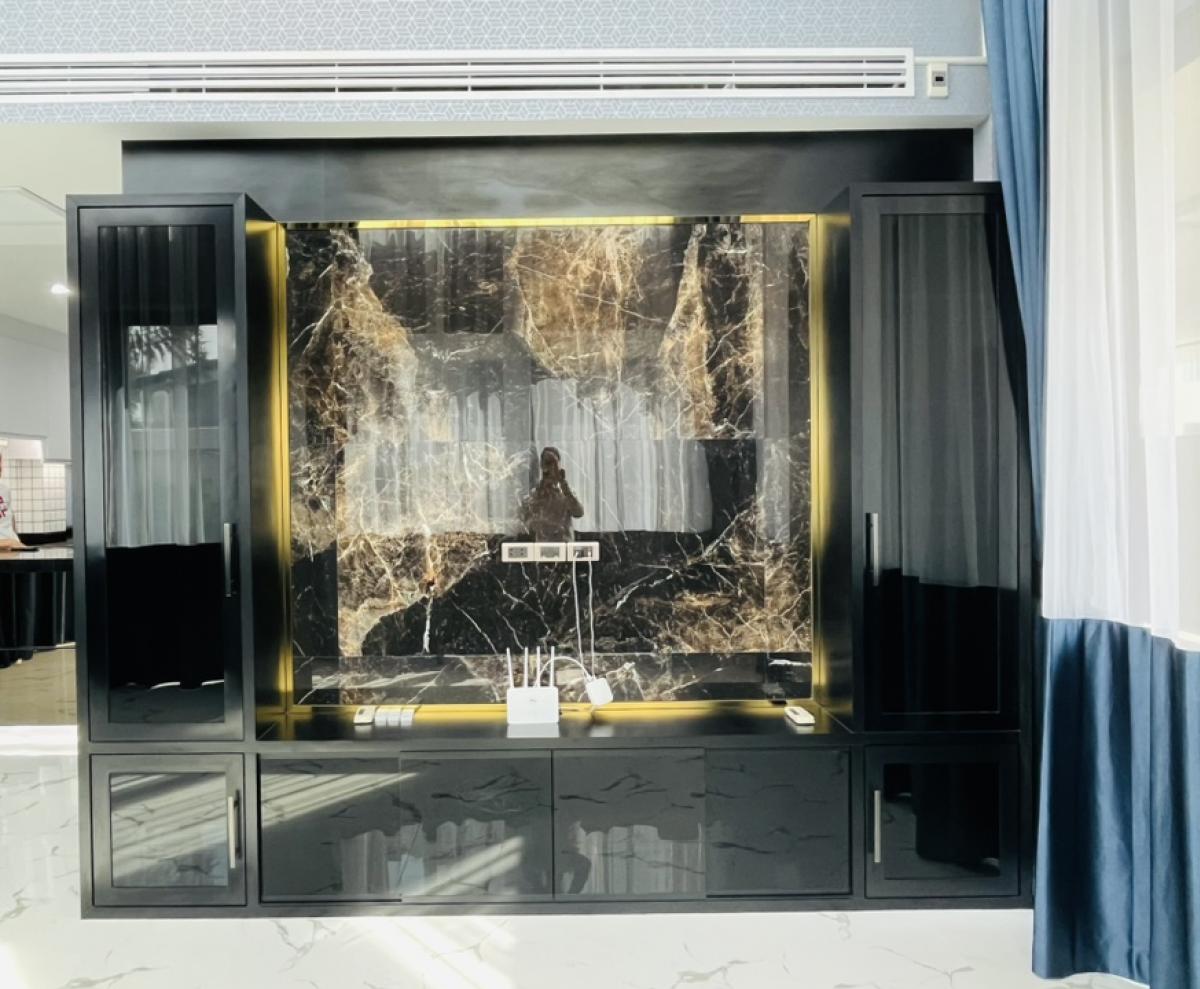 For SaleHousePattaya, Bangsaen, Chonburi : Machaner Van, Pattaya, Madcha Nirvana, new house, Built in+Solar Cell, nearly 2 million, more beautiful than angels.