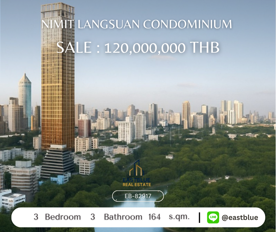For SaleCondoWitthayu, Chidlom, Langsuan, Ploenchit : ขายคอนโดหรูใจกลางเมืองที่ Nimit Langsuan - ความหรูหราในทุกตารางเมตร!