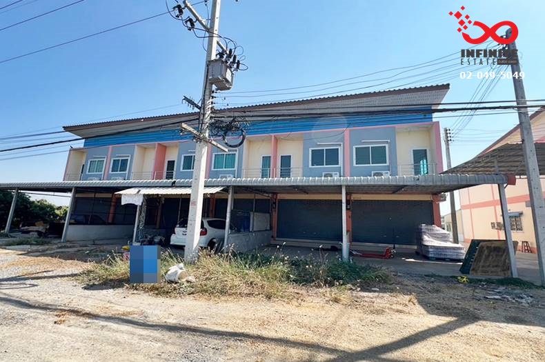 For SaleShop HouseAng Thong : Commercial building for sale, 2 floors, 22.6 square wah, on Highway 3195, Pho Phraya-Ang Thong