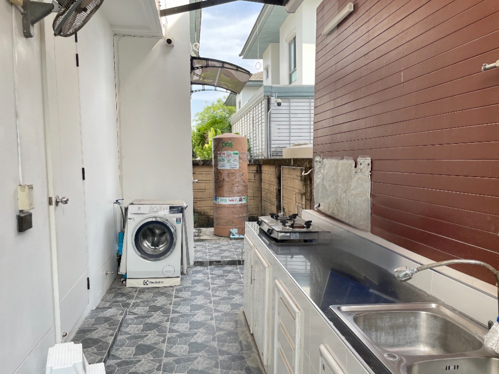 For SaleHousePattanakan, Srinakarin : 🔥For sale Setthasiri Srinakarin-Rama9  2-storey detached house, 77 sq m., 3 bedrooms, 3 bathrooms, 3 parking spaces, corner plot, next to the garden, Krungthep Kreetha Road 7, near the entrance/exit of Rama 9 Expressway