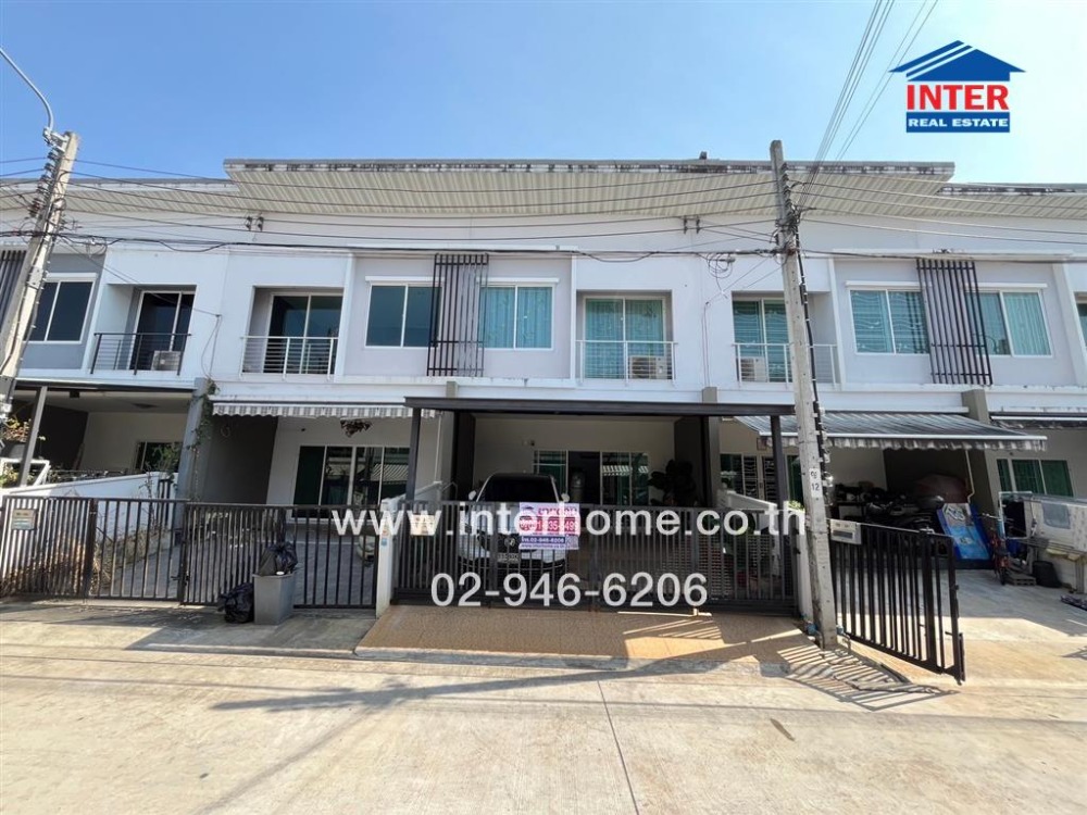 For SaleTownhomeRama5, Ratchapruek, Bangkruai : 2-storey townhouse, 20.6 sq.w., Pleno Village, Rama 5-Pinklao, Soi Wat Chalo, Bang Kruai-Sai Noi Road, Ratchaphruek Road, Rama 5 Road, Bang Kruai, Nonthaburi