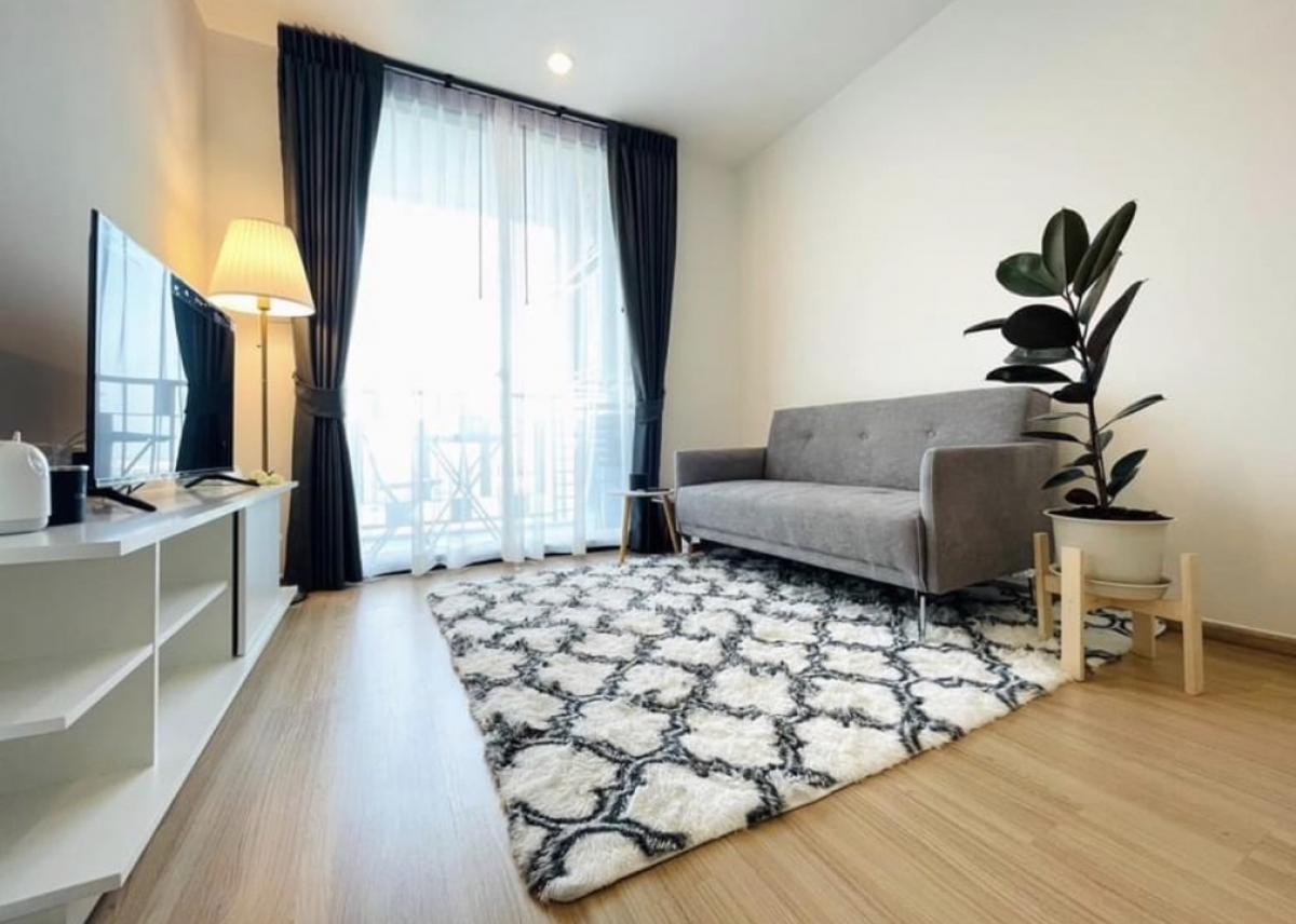 For RentCondoOnnut, Udomsuk : 🚝 For rent Artemis S77, large room, wide balcony, high floor, beautiful view, complete electrical appliances and furniture, ready to move in, price 16,000 baht.