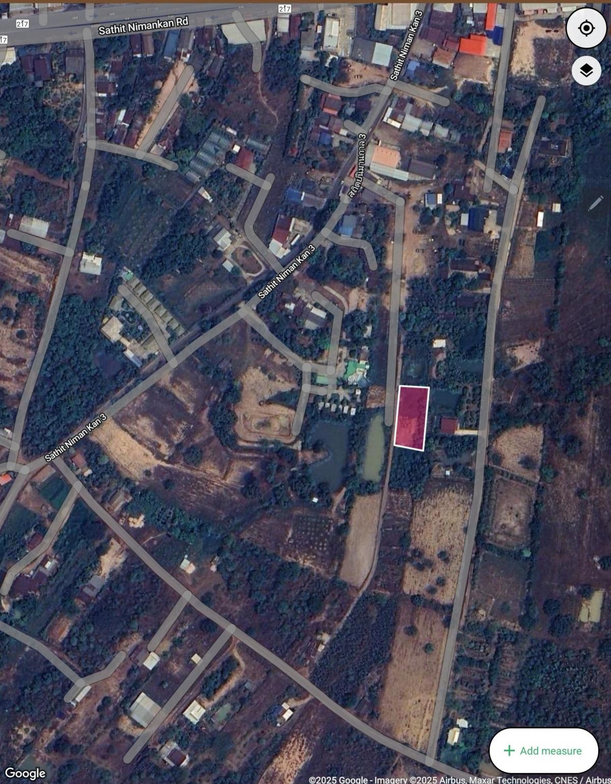ขายที่ดินอุบลราชธานี : ขายที่ดินเปล่า 278 ตร.ว. ถ.สถิตนิมานกาล ต.กูดชมภู อ.พิบูลมังสาหาร จ.อุบลราชธานี ใกล้Big C พิบูลมังสาหาร