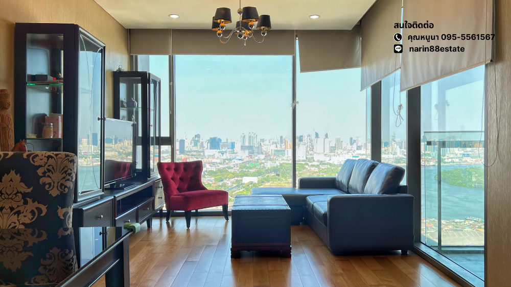 For RentCondoSathorn, Narathiwat : for rent condo the breeze narathiwas with stunning river view 71 s,qm. fully furnished