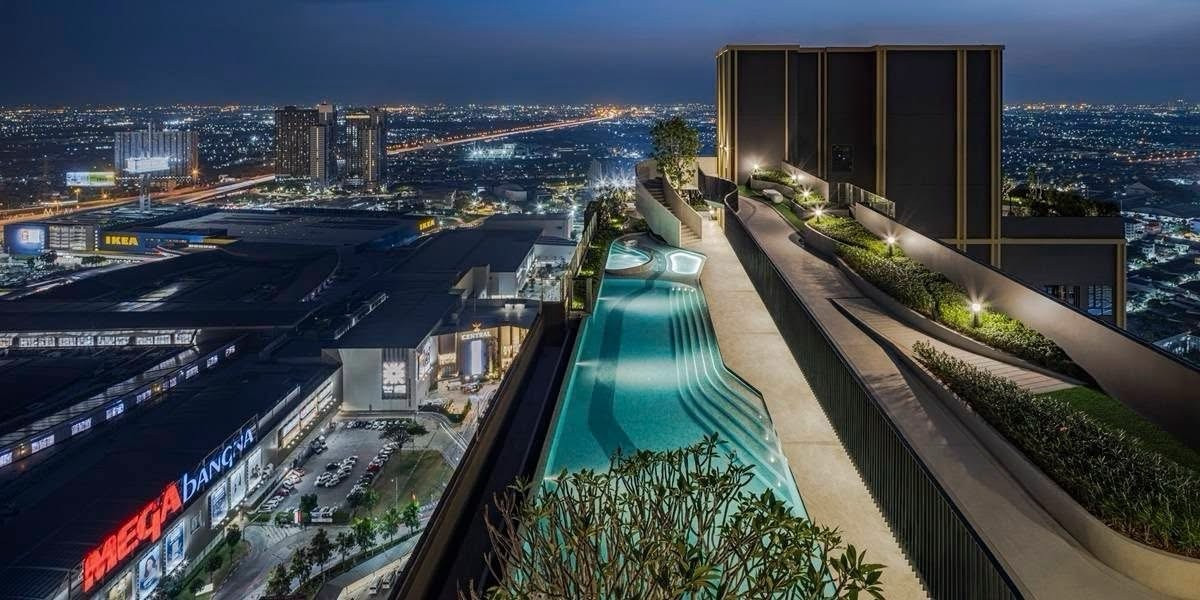 For RentCondoBangna, Bearing, Lasalle : For the new condo, Noble New Mega Plus, 20th floor, price 26,500 baht/month