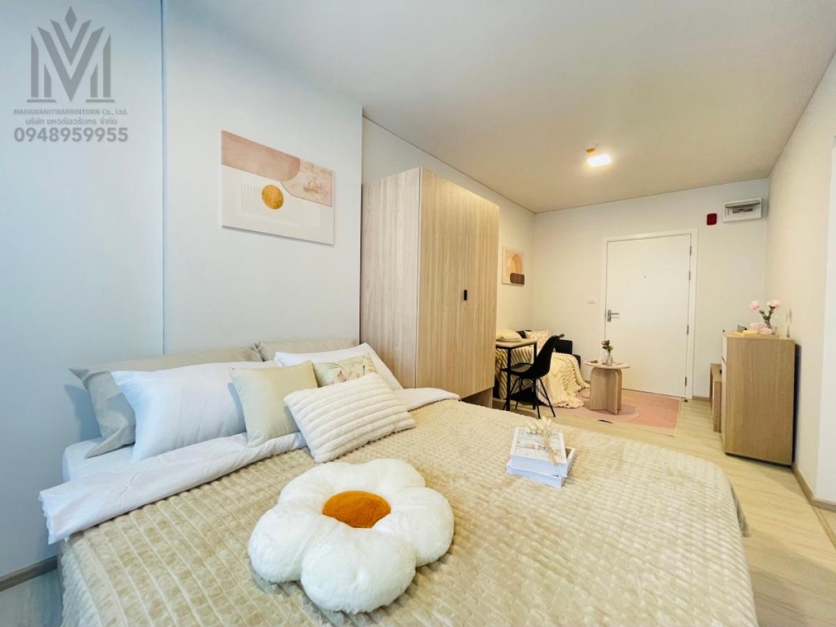 For RentCondoVipawadee, Don Mueang, Lak Si : 🔥🔥🔥 For rent, Plum Condo, Chaeng Watthana-Don Mueang, near Don Mueang Airport, Red Line, fully furnished, ready to move in, beautiful room, Building B, 4th floor, only 8,000 baht, pets not allowed.