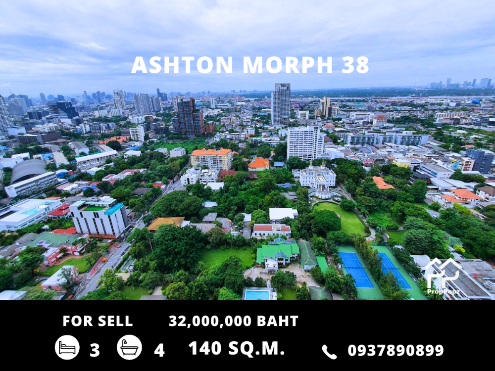 ขายคอนโดสุขุมวิท อโศก ทองหล่อ : Ashton morph 38 / Pet Friendly ชั้นสูง วิวโล่ง ใกล้ BTS ทองหล่อ / 3ห้องนอน 141ตร.ม. โทร 0937890899