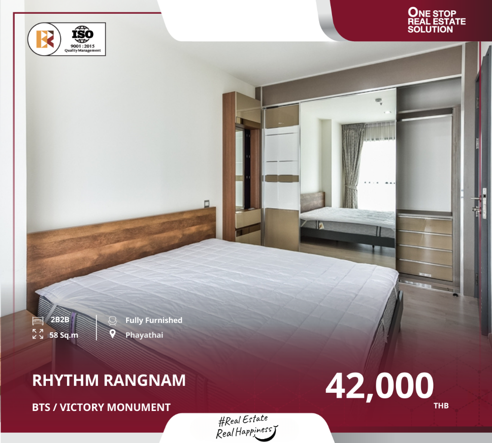 ให้เช่าคอนโดราชเทวี พญาไท : RHYTHM Rangnam แวดล้อมด้วยการเดินทางที่หลากหลาย ใกล้ BTS อนุสาวรีย์ฯ