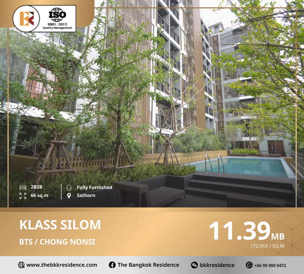 For SaleCondoSilom, Saladaeng, Bangrak : Klass Silom, Great Price, Near BTS Chong Nonsi