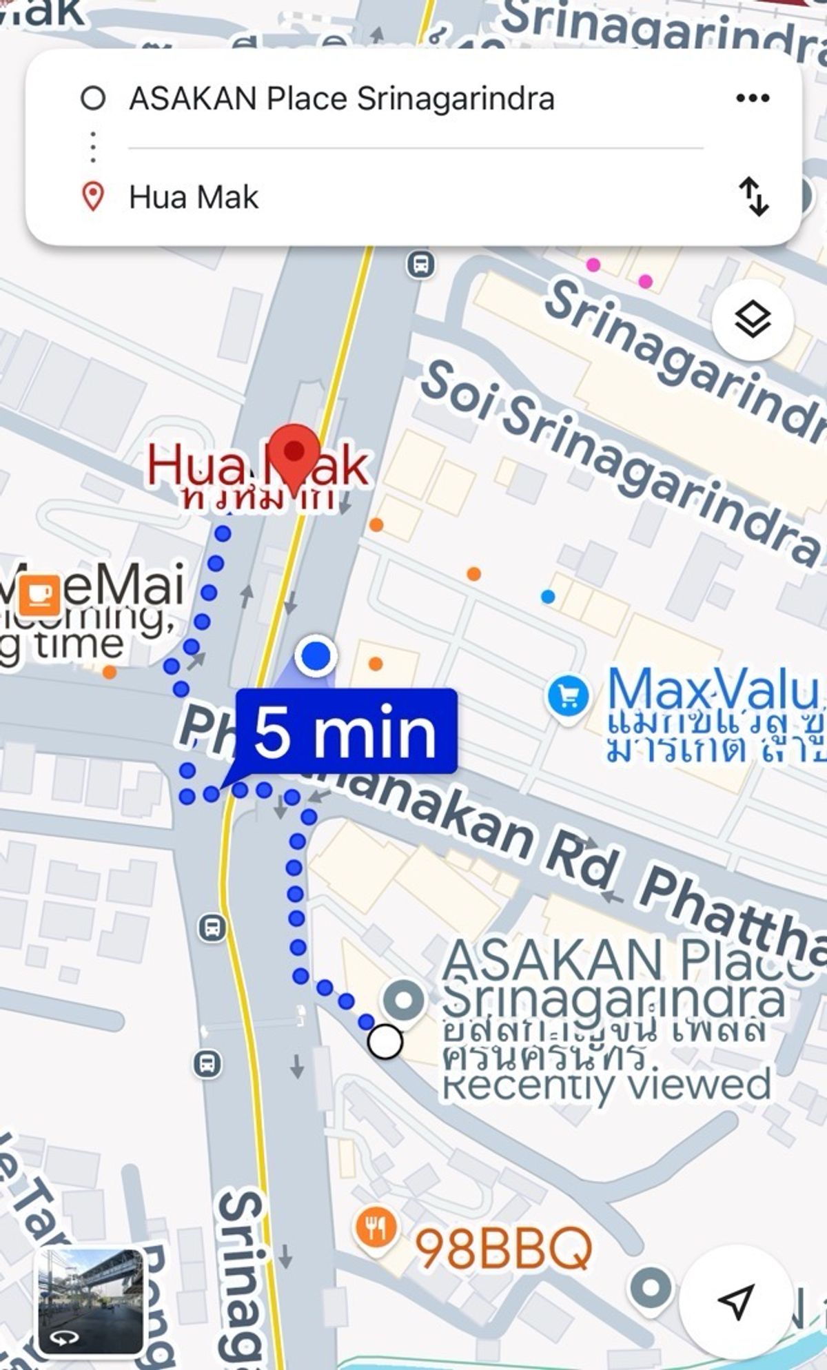 For RentCondoPattanakan, Srinakarin : Condo for rent Asgarn Place Srinakarin, the room on the 2nd floor, size 26.31 sqm, near Tesco Lotus Phatthanakan 10min walk to  BTS huamak