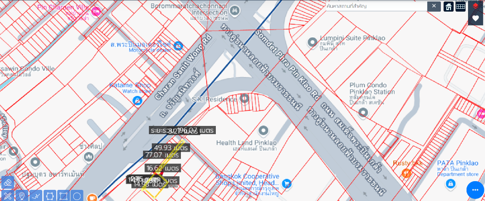 For SaleLandPinklao, Charansanitwong : Land in the city center on Charansanitwong 38 , cheap price