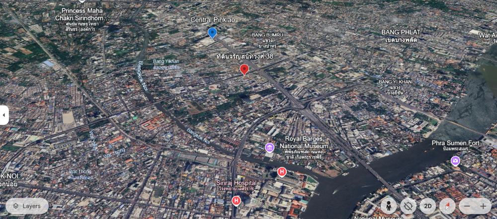 For SaleLandPinklao, Charansanitwong : Land in the city center on Charansanitwong 38 , cheap price