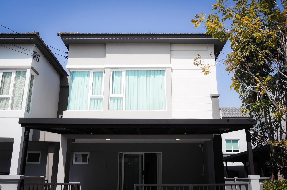 For RentSamut Prakan,Samrong : K-6179 For rent! Grand Pleno Mega Bangna semi-detached house, ready to move in, near Mega Bangna