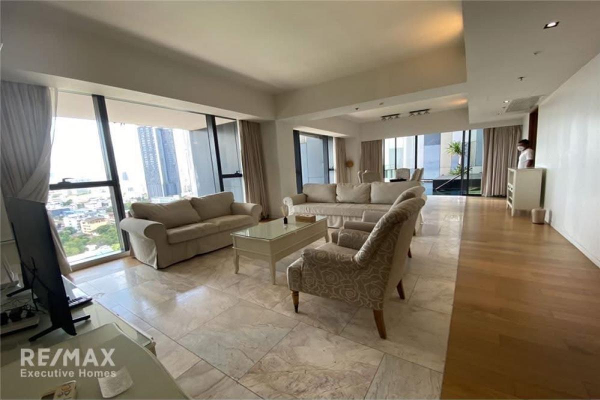 ให้เช่าคอนโดสาทร นราธิวาส : New Listing for Rent: 3 Bedroom With Private Pool High Floor The Met - 140k