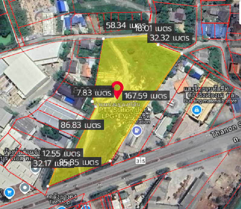 For SaleLandPattaya, Bangsaen, Chonburi : Land, Map Pong Phan Thong / (SALE) AA194