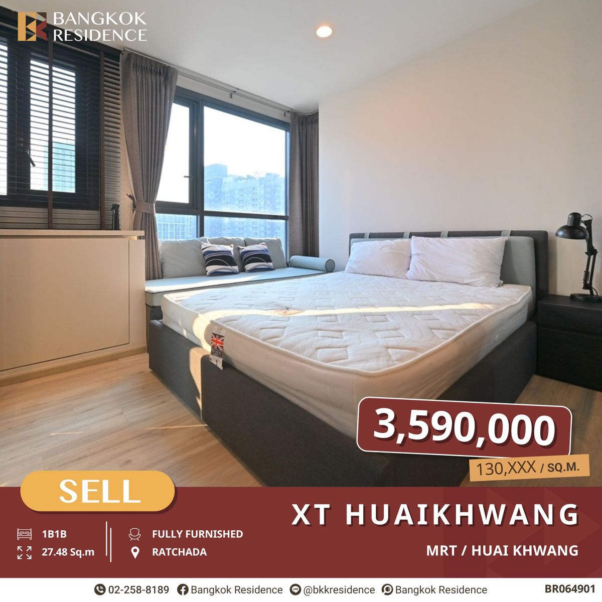 For SaleCondoRatchadapisek, Huaikwang, Suttisan : Smart Investment Opportunity, Below Market Price! XT Huaikhwang near MRT Huai Khwang