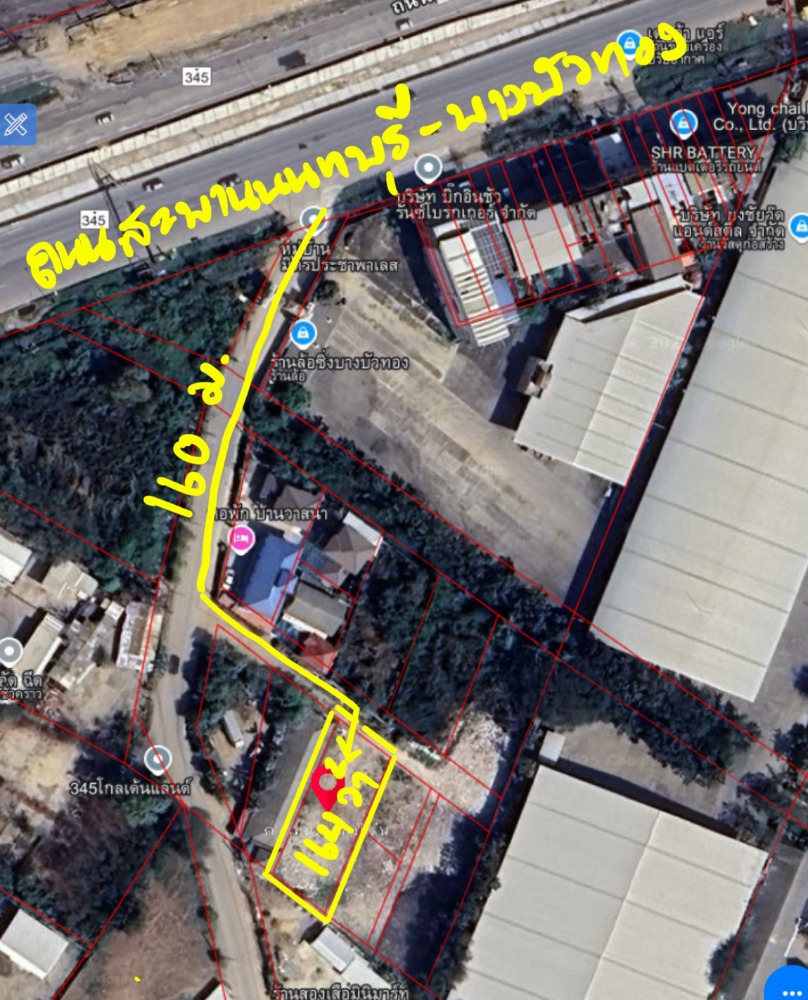 For SaleLandNonthaburi, Bang Yai, Bangbuathong : Land for sale, 164 square wah, Bang Bua Thong, good location, near Central Westgate