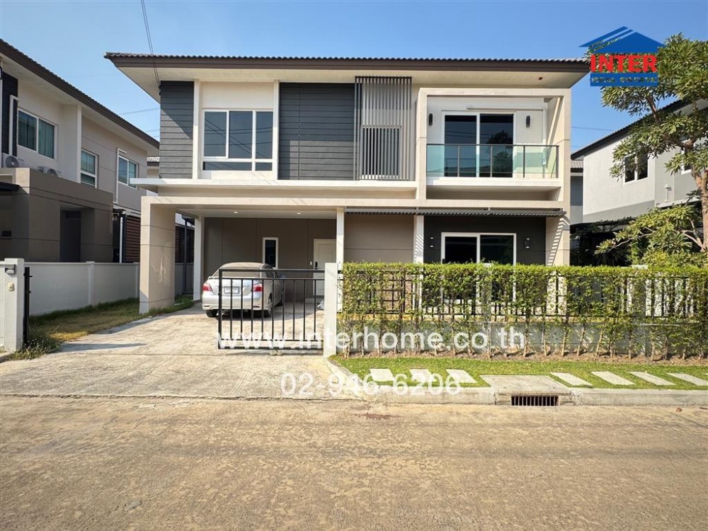 For SaleHousePathum Thani,Rangsit, Thammasat : 2-storey detached house, 54.6 sq.w., Centro Phahonyothin - Vibhavadi 2 Village, near Future Park Rangsit, Rangsit-Nakhon Nayok Road, Phahonyothin Road, Khlong Luang, Pathum Thani