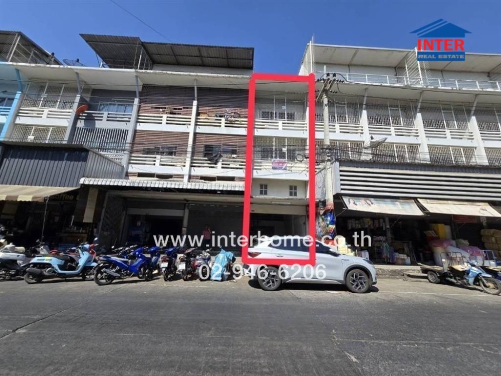 For SaleShop HousePathum Thani,Rangsit, Thammasat : Commercial building, 3.5 floors, 16.1 sq m., Thai Market Project (seasonal fruit market zone), Soi Thepkuncharoen 2, Phahonyothin Road, Khlong Luang Road, Khlong Luang, Pathum Thani