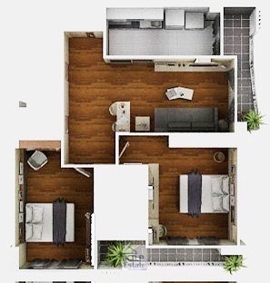 For SaleCondoSathorn, Narathiwat : Condo for sale Supalai Lite Sathorn-Charoen Rat Area 91.07 Sqm. Well decorated Type 2 bedrooms, 2 bathrooms, fixed parking space