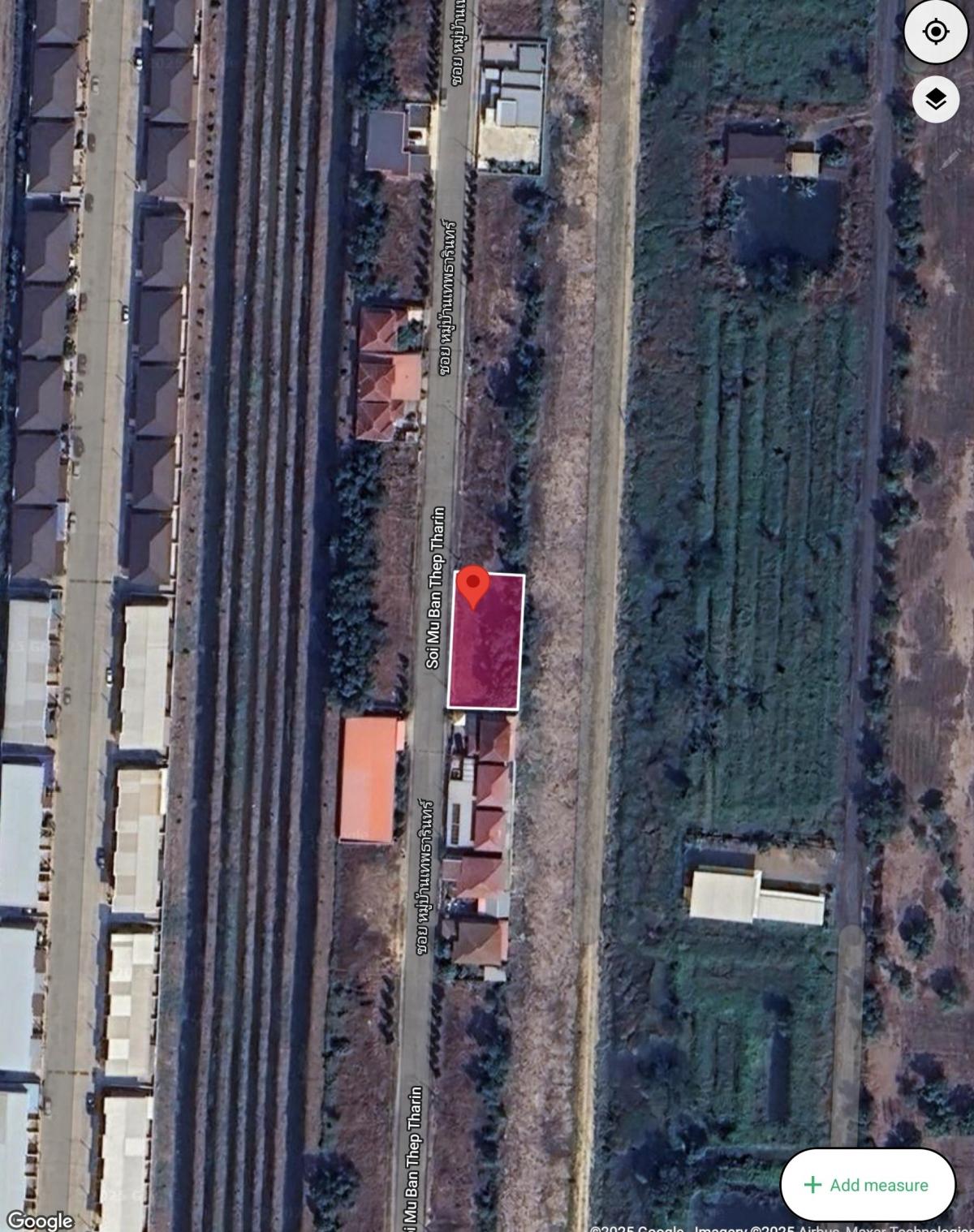 For SaleLandPathum Thani,Rangsit, Thammasat : Land for sale, 159 sq.w., Theptharin Village, Rangsit-Nakhon Nayok Road, Bueng Nam Rak Subdistrict, Thanyaburi District, Pathum Thani Province