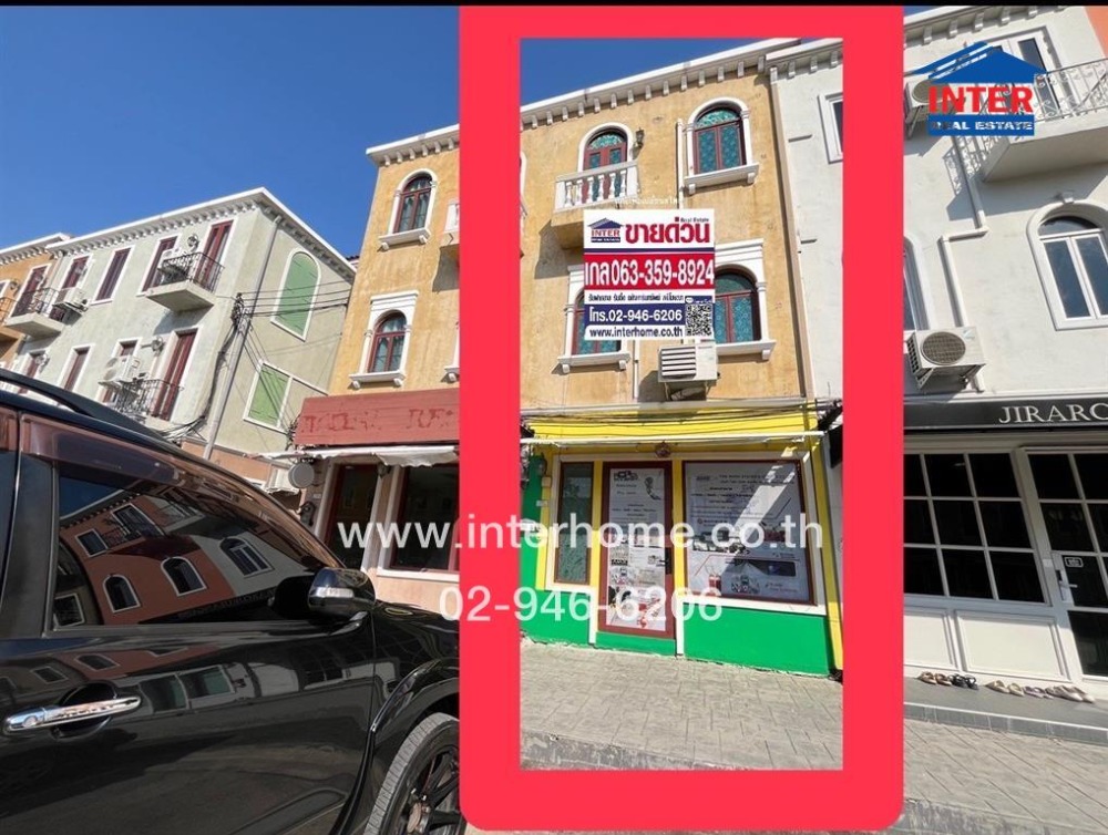 For SaleShop HouseNawamin, Ramindra : 3-storey commercial building, 20.8 sq.w., Venice The Iris Village, Watcharapol Soi, Sukhapiban 5 Road, Theparak Road, Bang Khen District, Bangkok