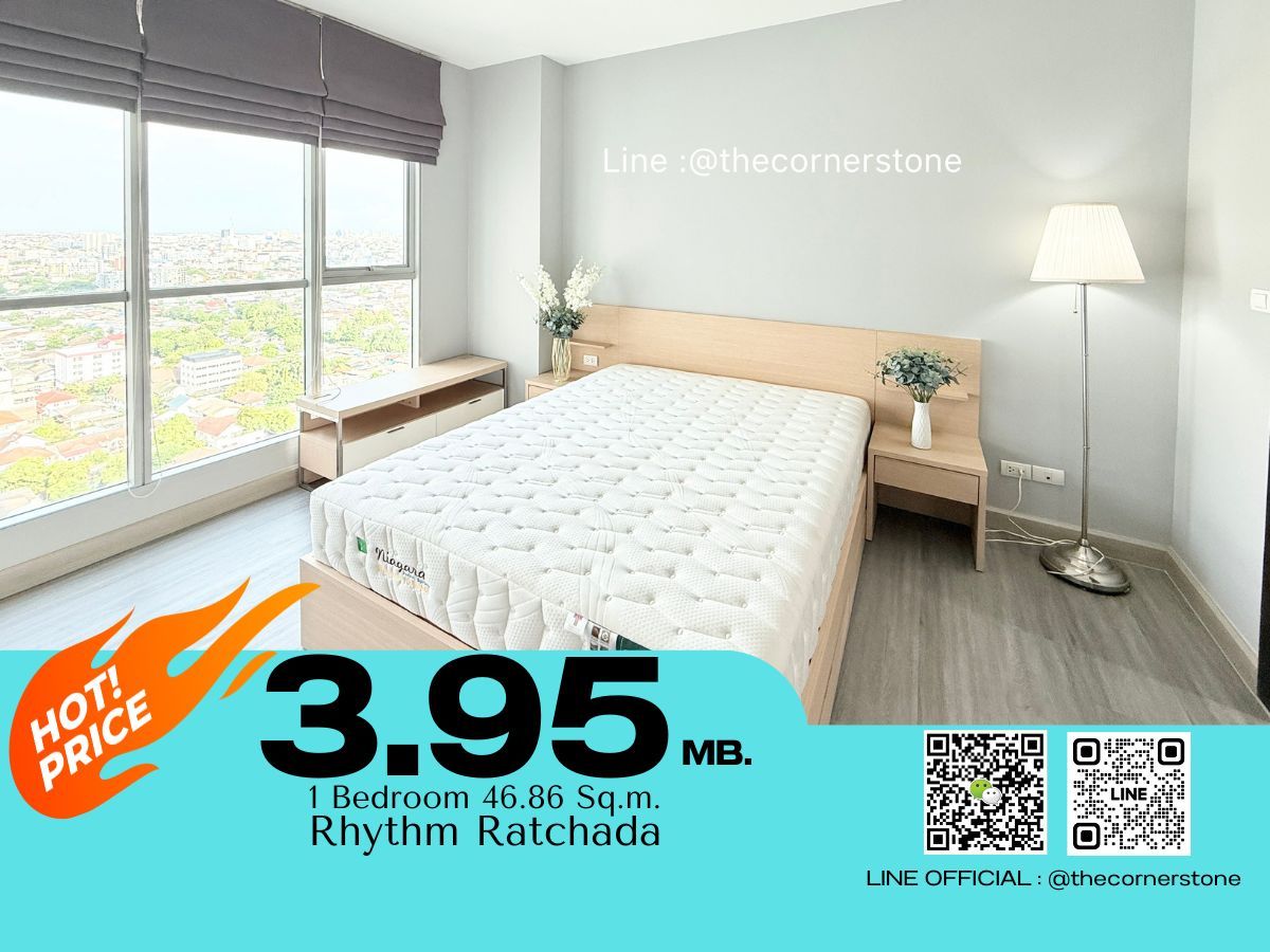 For SaleCondoRatchadapisek, Huaikwang, Suttisan : “Rhythm Ratchada” Condo For Sale Ready to move in, great price, prime location, convenient transportation, close to MRT Ratchadaphisek (No.250102)