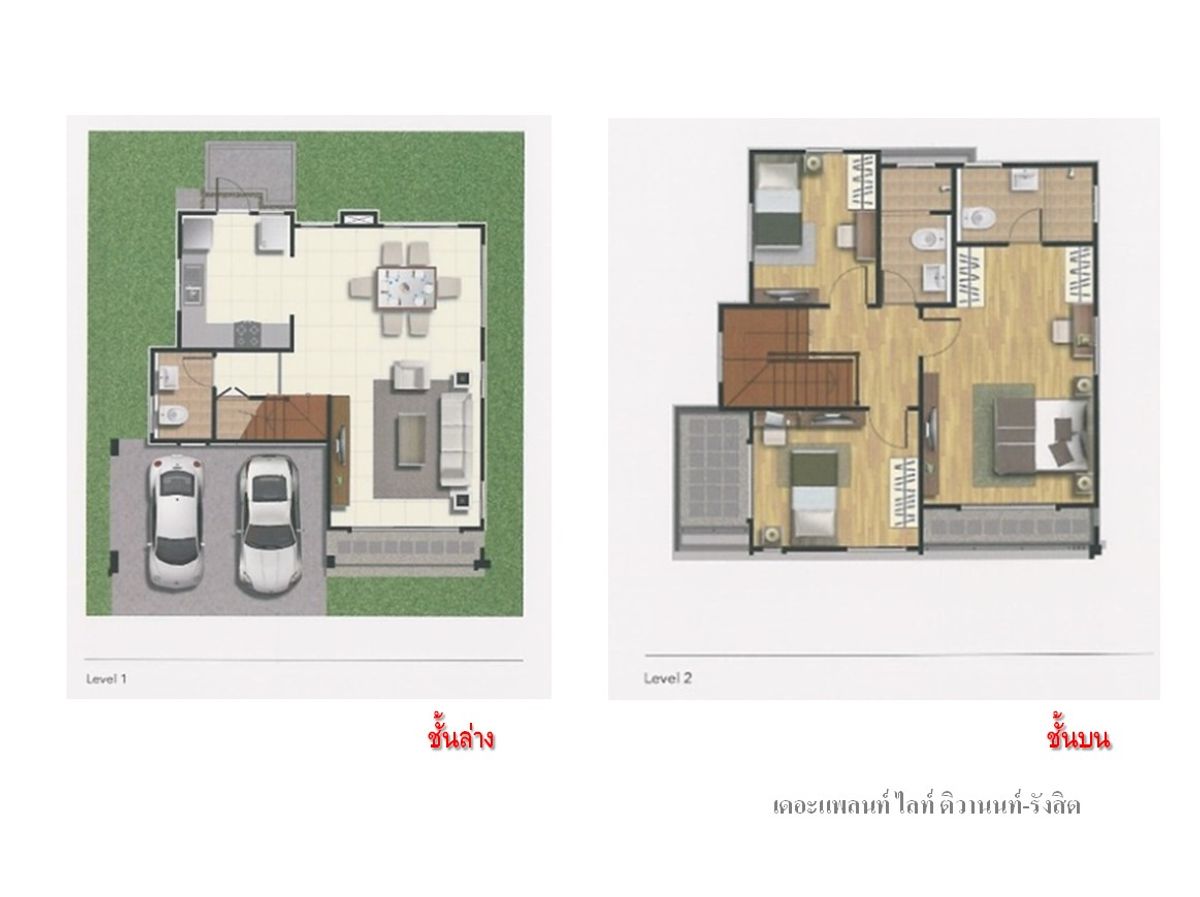 For SaleHousePathum Thani,Rangsit, Thammasat : ✅✅Urgent sale!!! Single house, The Plant Light, Tiwanon-Rangsit, 64.5 sq m., 3 bedrooms, 3 bathrooms