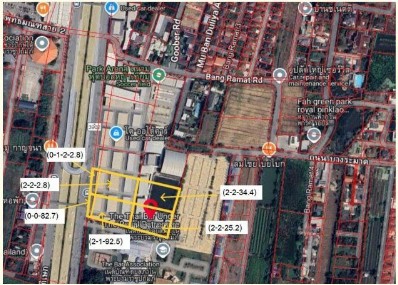 For SaleLandPinklao, Charansanitwong : Beautiful vacant land for sale, business location, on Kanchanaphisek Road, 9 rai, near The Mall Bang Khae