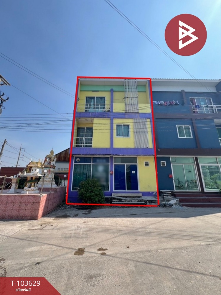 For SaleShop HouseMahachai Samut Sakhon : 3-storey commercial building, area 16.3 square wah, Khok Krabue, Samut Sakhon