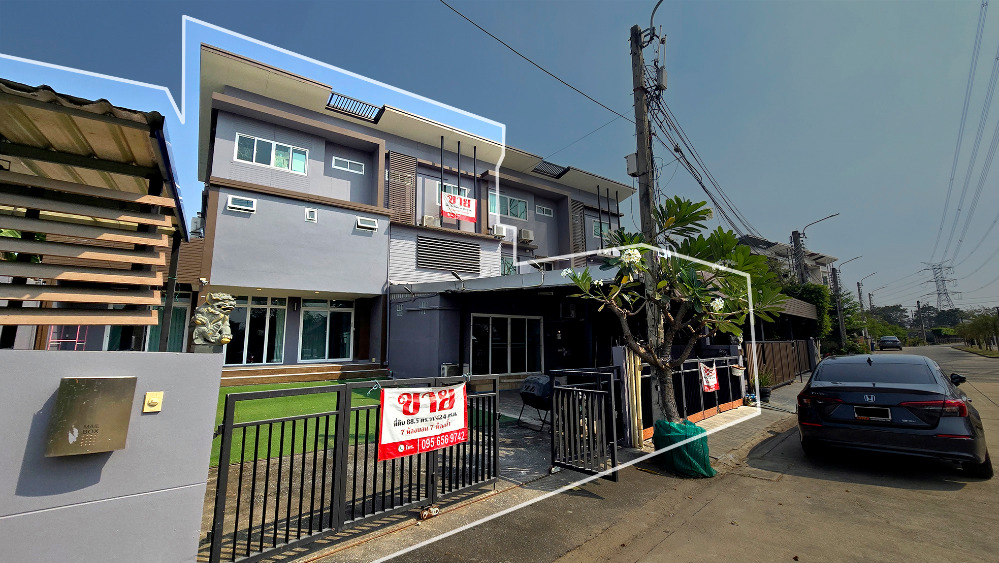 For SaleTownhomeLadkrabang, Suwannaphum Airport : 3-storey townhouse, over 400 sq m., Nirvana Park Sukhumvit 77