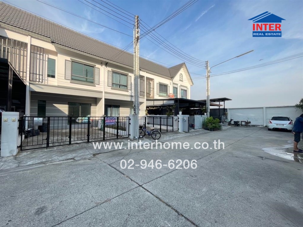 For SaleTownhomeChachoengsao : 2-storey townhouse, 20.6 sq.w., Modi Villa Village, Lat Krabang-Suvarnabhumi, Luang Phaeng Road, Suwinthawong Road, Mueang Chachoengsao, Chachoengsao