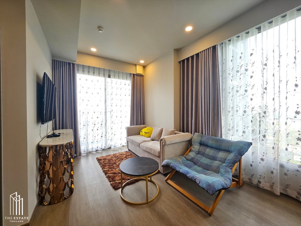 For RentCondoBangna, Bearing, Lasalle : For rent Whizdom The Forestias (Destinia) 2 bedrooms, corner position, closed kitchen, natural view of 30 rai forest garden @40,000 Baht