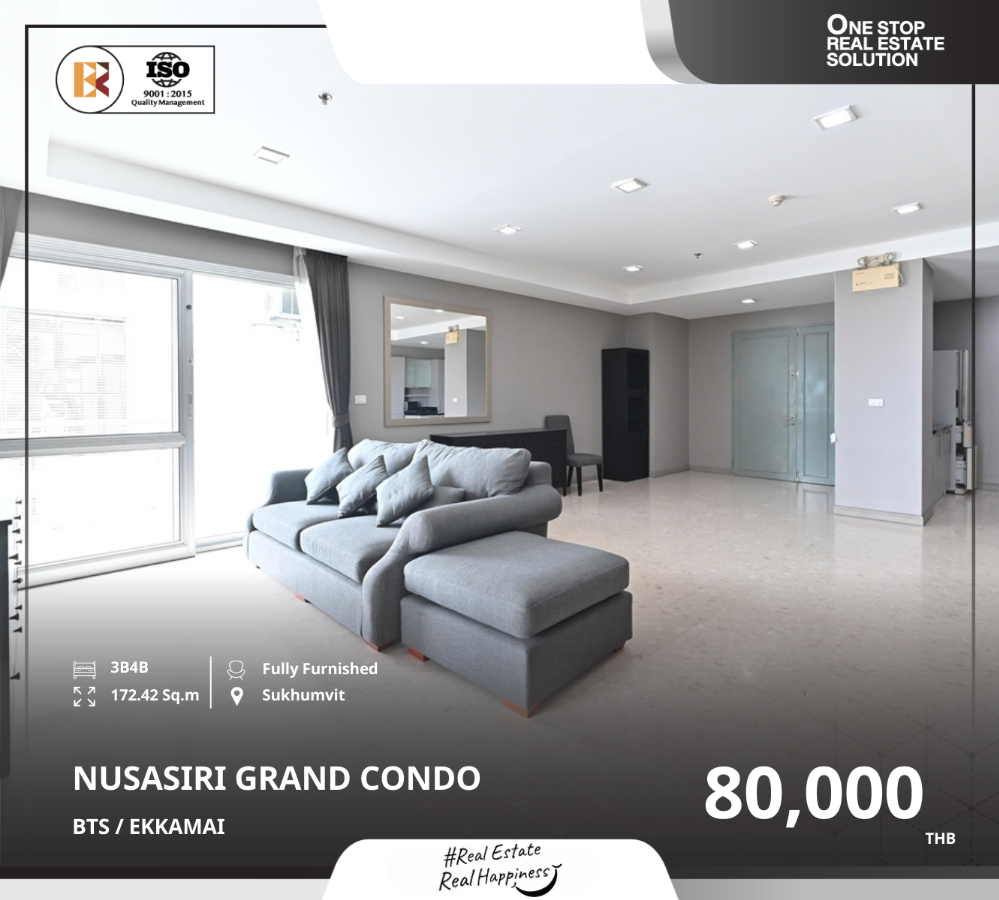 For RentCondoSukhumvit, Asoke, Thonglor : nusasiri grand condo,ready to move in, near ekkamai bts