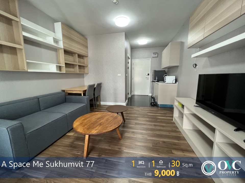 For RentCondoOnnut, Udomsuk : Ready for rent @A Space Me Sukhumvit 77