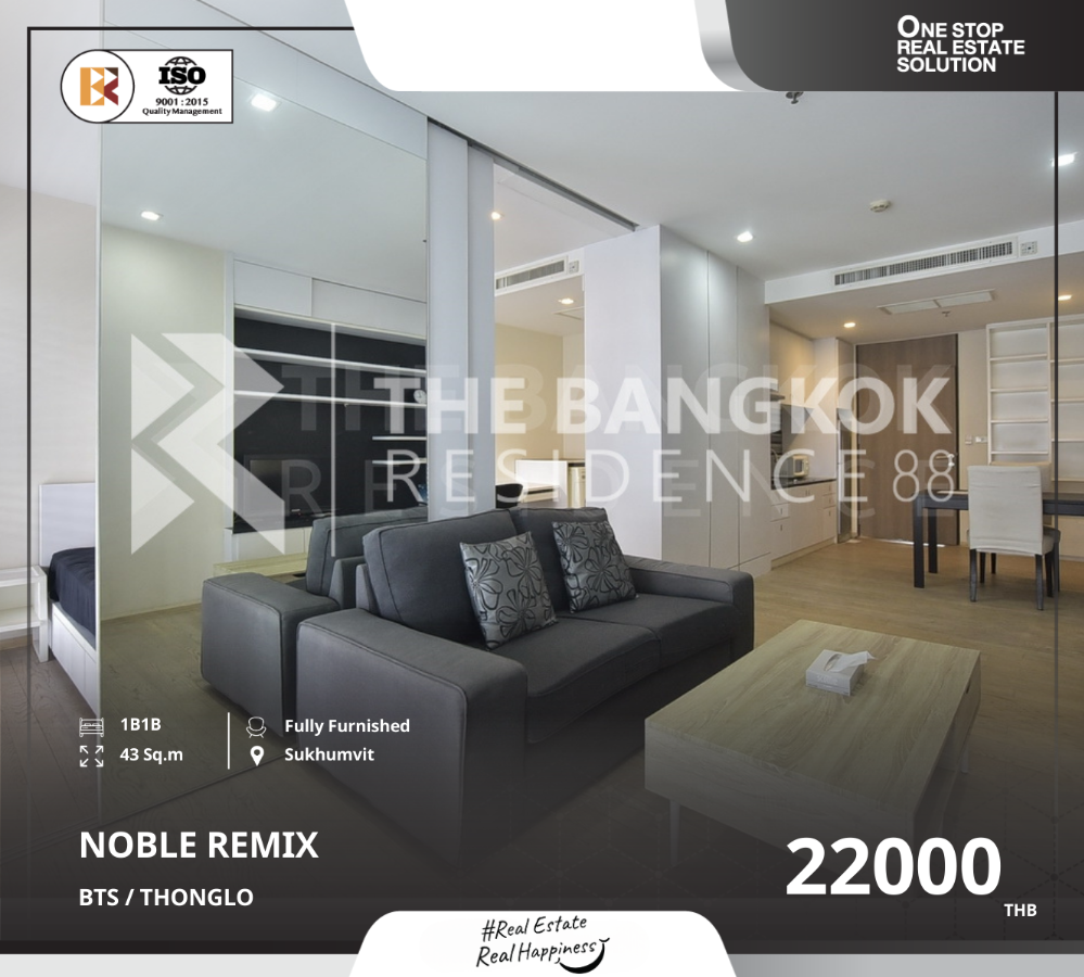 For RentCondoSukhumvit, Asoke, Thonglor : noble remix fully furnished condo great price near thonglor bts