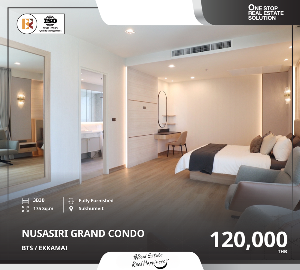 For RentCondoSukhumvit, Asoke, Thonglor : nusasiri grand condo fully furnished near ekkamai bts