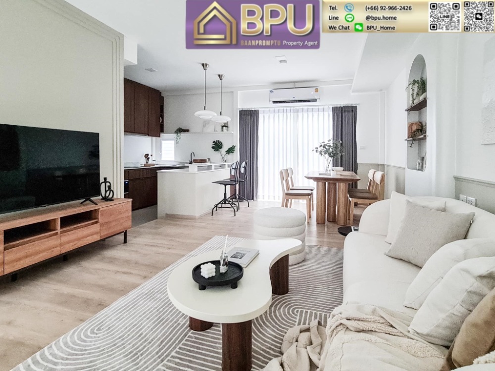 For RentHouseBangna, Bearing, Lasalle : **3 Bedrooms Townhome for Rent ** Indy 2 Bangna-Ramkhamhaeng2 Near Mega Bangna