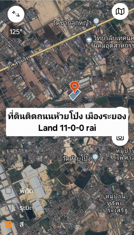 For SaleLandRayong : Land for sale on Huai Pong Road, Rayong Province