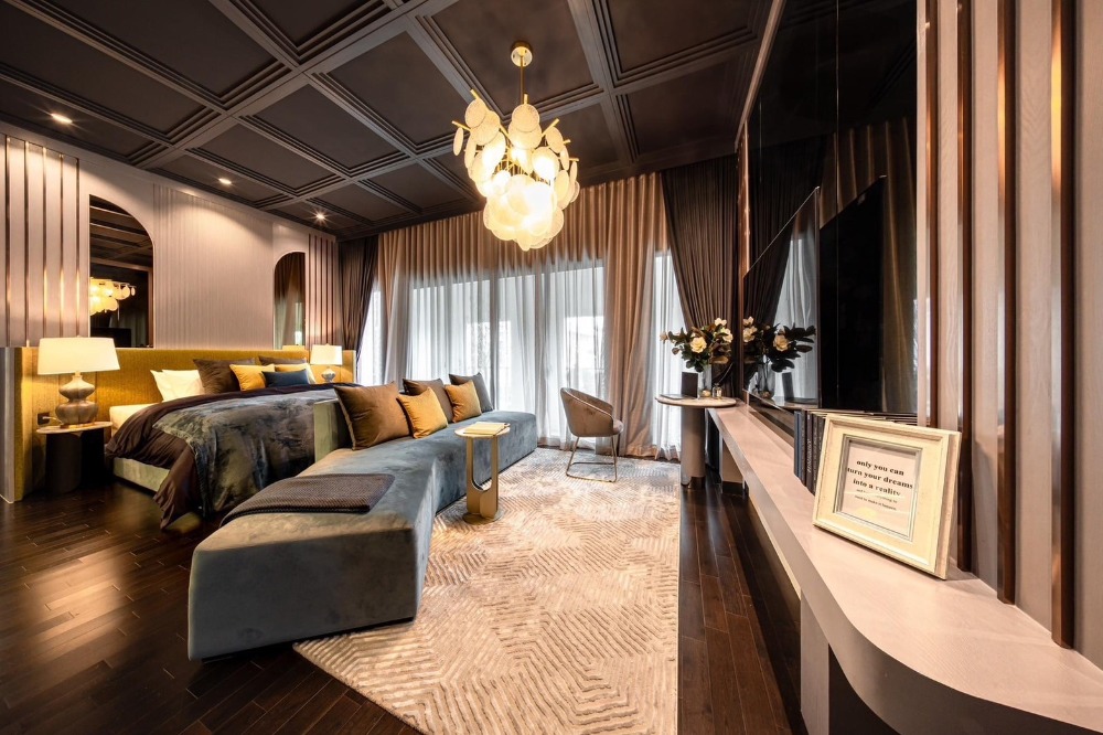 ให้เช่าบ้านบางนา แบริ่ง ลาซาล : ให้เช่าบ้านเดี่ยวสุดหรูที่แกรนด์ บางกอก บูเลอวาร์ด สุขุมวิท - ศรีนครินทร์,  สไตล์ยุโรป, ตกแต่งสวย เฟอร์นิเจอร์ครบ ใกล้ทางด่วน ใกล้โรงเรียน ใกล้ BTS แบริ่ง