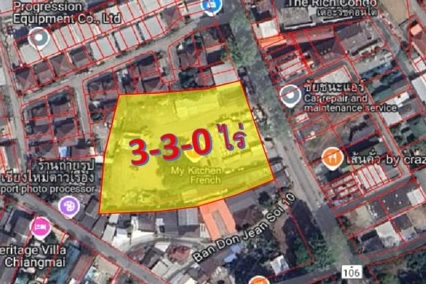 For SaleLandChiang Mai : Vacant land 3-3-0 rai, Nong Hoi Subdistrict, Mueang District, Chiang Mai Province
