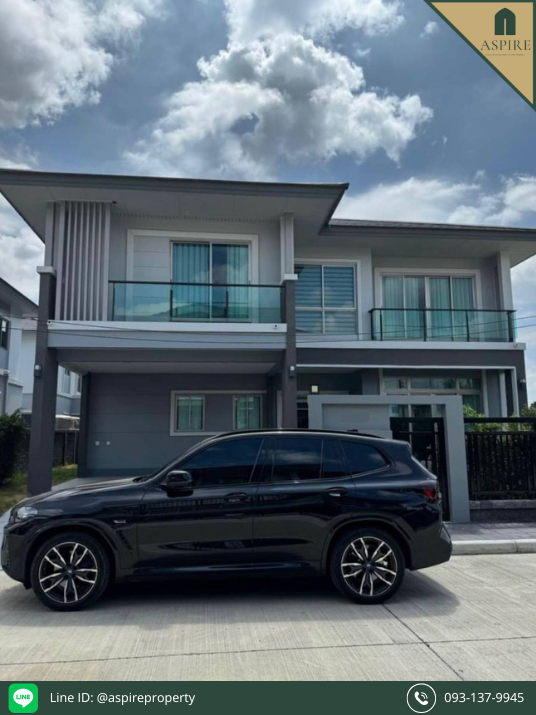 For RentHousePattanakan, Srinakarin : [For Rent] Brand New 2-Storey Detached House, Corner house, Krungthep Kreetha