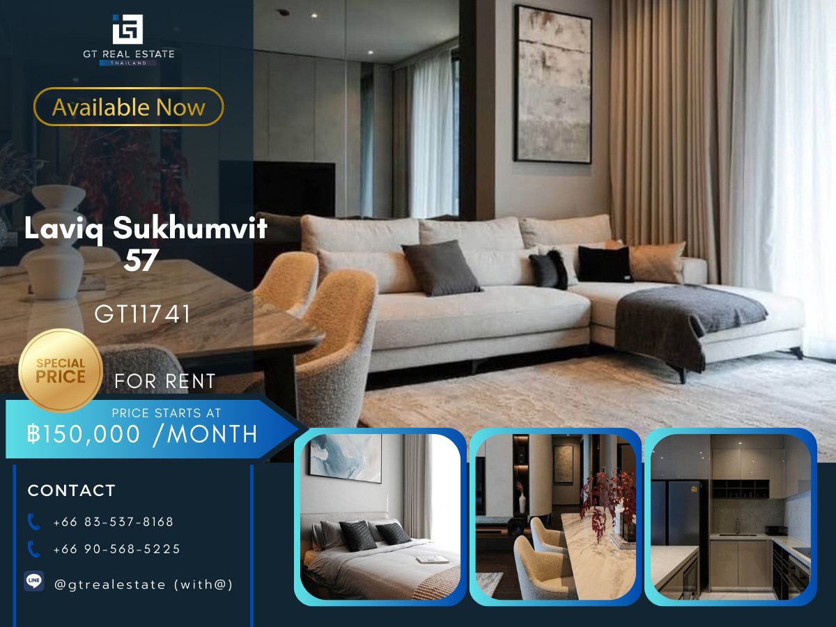 For RentCondoSukhumvit, Asoke, Thonglor : ✨ GT11741 | Condo Laviq Sukhumvit 57, beautiful room, fully furnished. Ready to rent