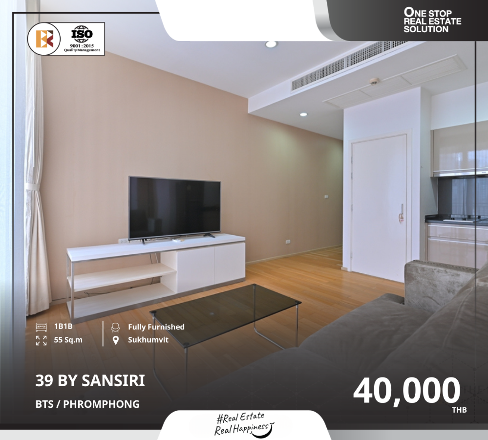 For RentCondoSukhumvit, Asoke, Thonglor : 39 by sansiri, spacious unit, great location, near bts phrom phong