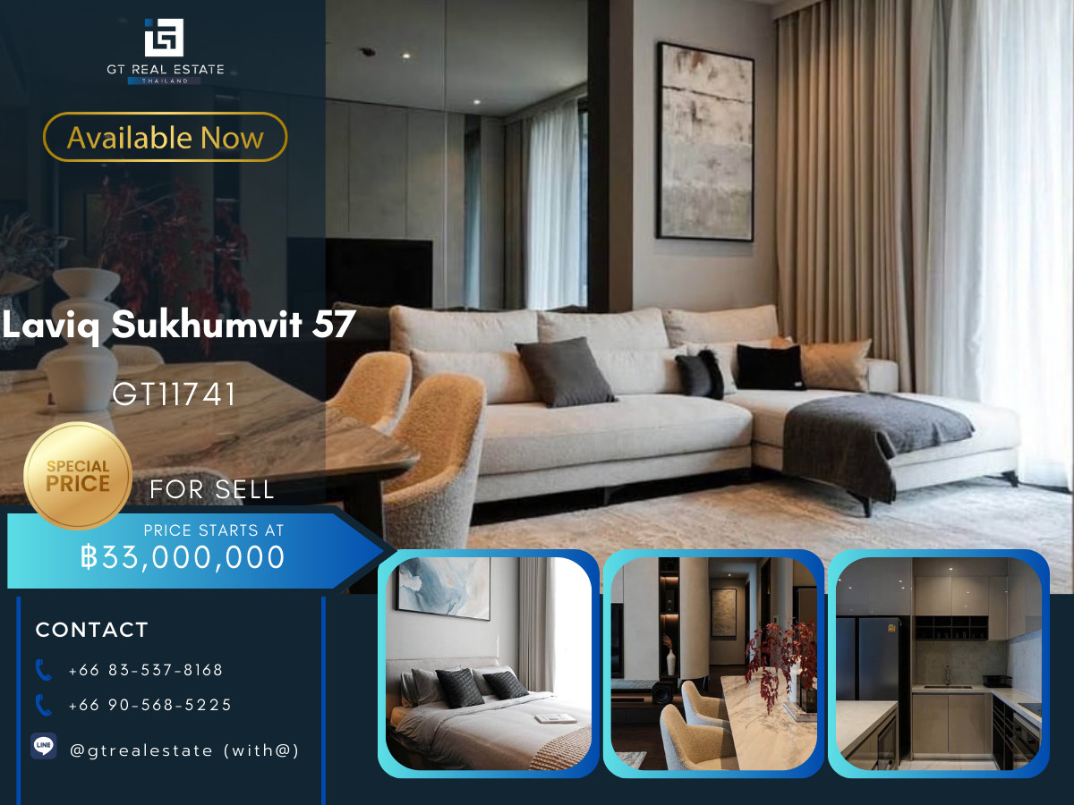 ขายคอนโดสุขุมวิท อโศก ทองหล่อ : ✨ GT11741 |  คอนโด Laviq Sukhumvit 57 ห้องสวย เฟอร์นิเจอร์ครบ พร้อมขาย