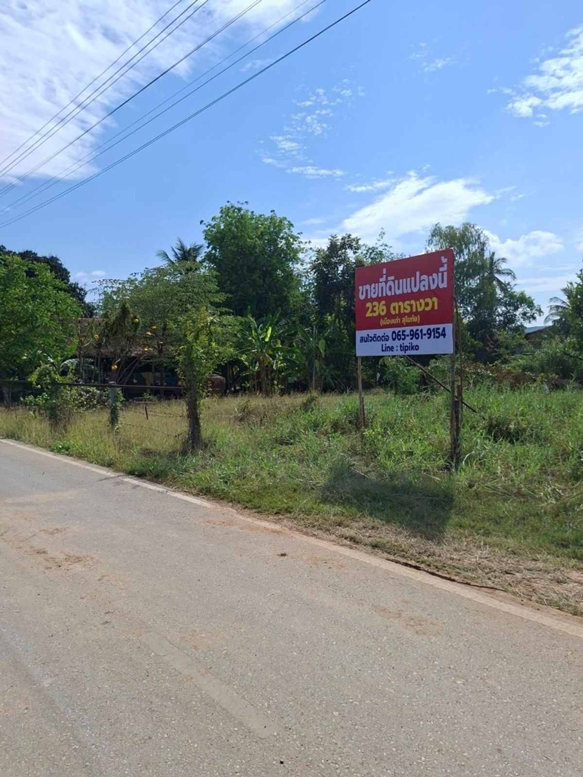 ขายที่ดินสุโขทัย : ขายด่วนที่ดินเปล่า 236ตร.วา ชุมชนลิไท อ.เมืองเก่า จ.สุโขทัย ถมแล้ว ติดถนน น้ำไฟเข้าถึง