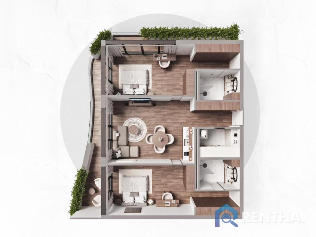 ขายคอนโดภูเก็ต : สำหรับ ขาย คอนโด 2 ห้องนอน ที่ Sunny Moon